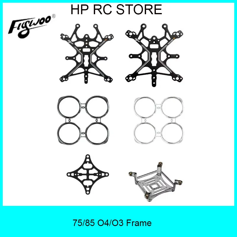 Kit de accesorios de marco Flywoo FlyLens 75/85: soporte VTX y placa inferior de fibra de carbono, para drones de estilo libre O4/O3 FPV