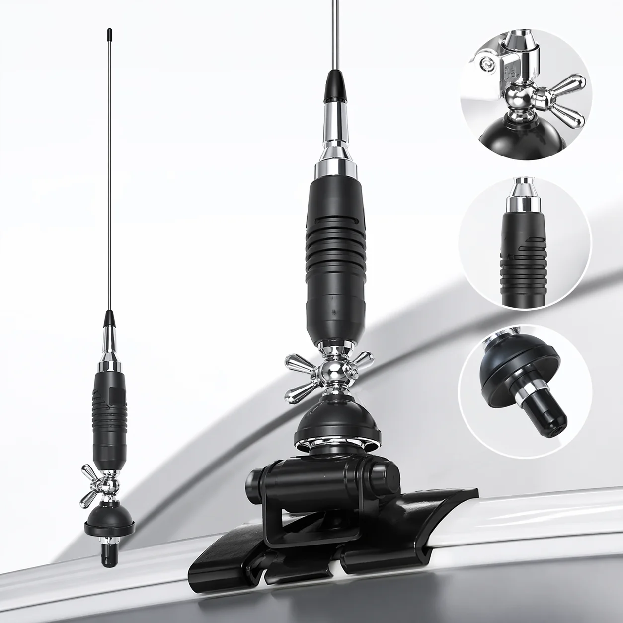 

1.5M Steel Whip Mobile Car 0MHZ Decoration Antenna for SUV Truck Car with Adjustable RB400 Black Bracket