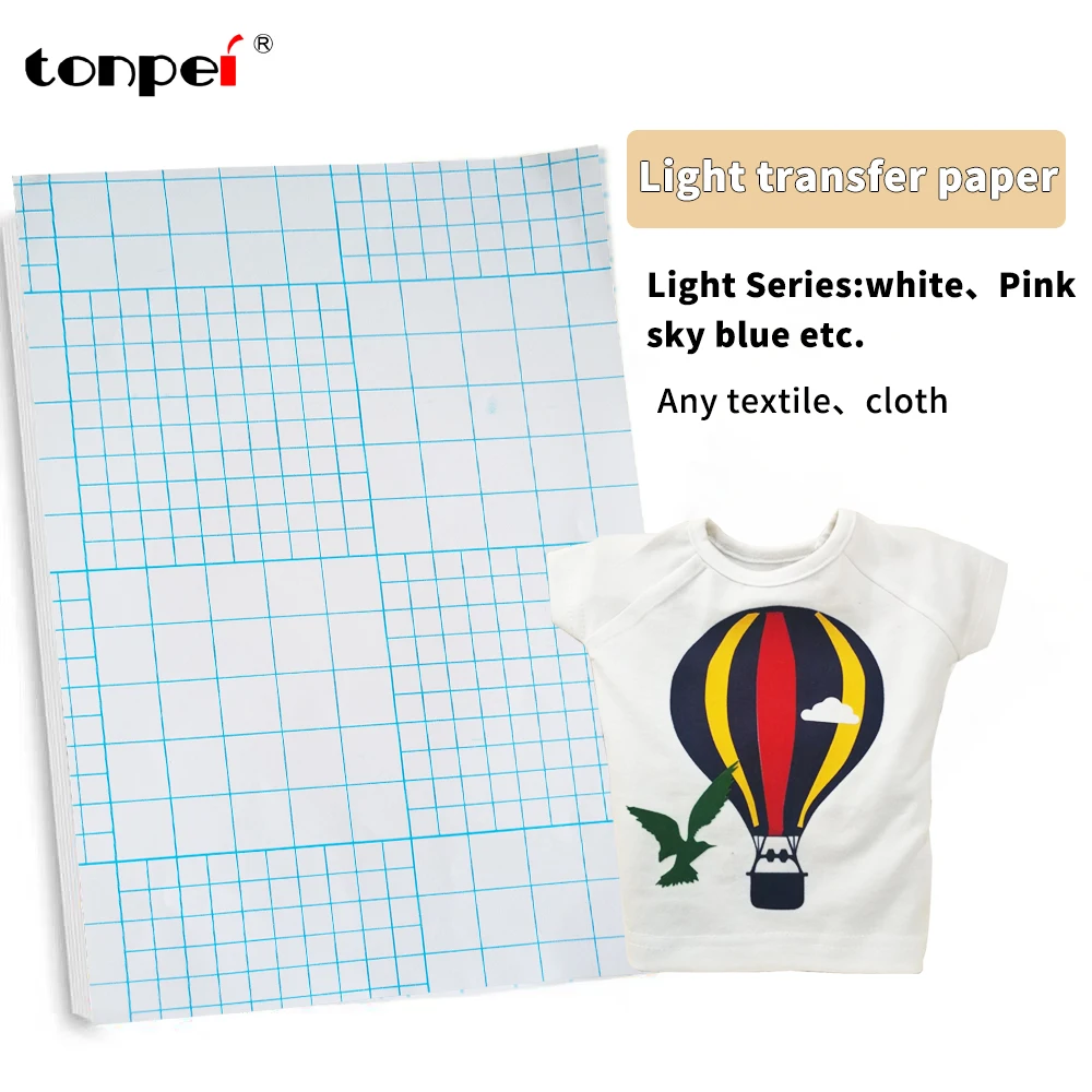 10sheets A4 Laser Heat Transfer Printing Paper Dark or Light Colours For DIY T-Shirt Light Dark Black Fabric Transfer Paper