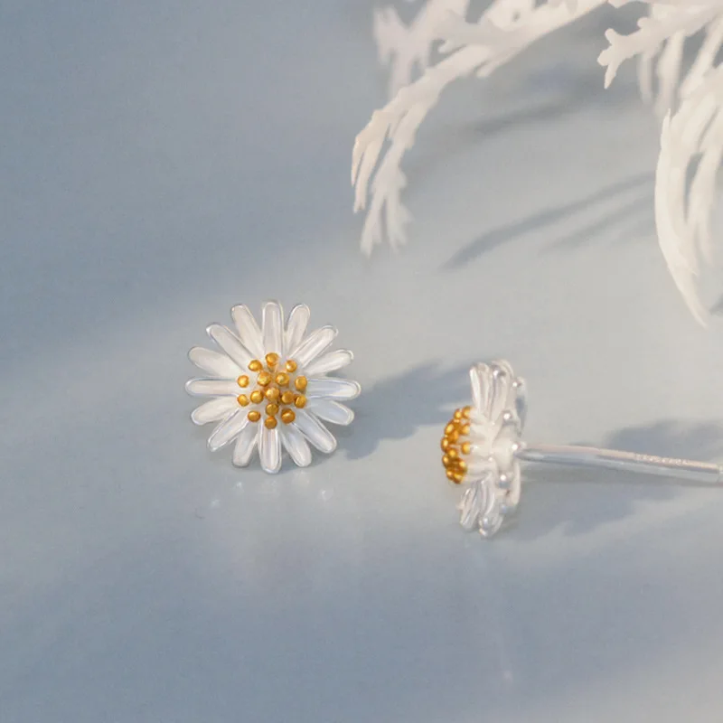 MADALENA SARARA Fashion Small Flower Elegant S925 earrings Stud Simple Design