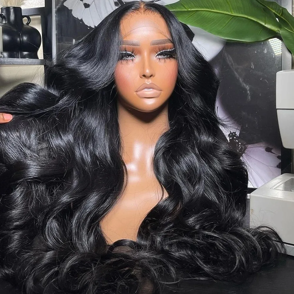 200 Density HD Transparent PrePlucked For Black Women Body Wave 30 Inch 13x4 Lace Front Wig Lace Frontal Human Hair Wig