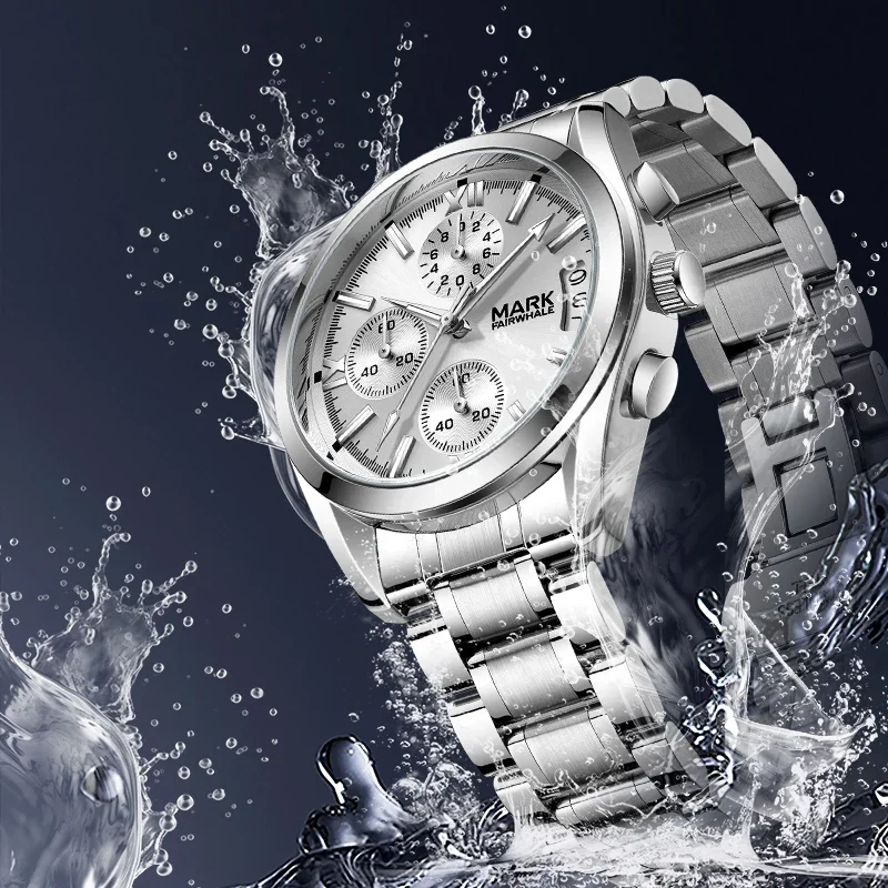 MARK FAIRWHALE Fashion Quartz Men's Wristwatch  Date display Luminous Waterproof Fashion Watch