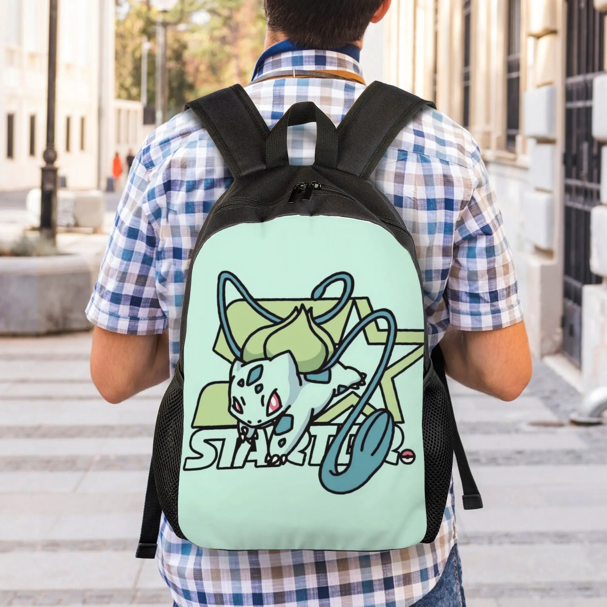 

Back to school season Versatile Bulbasaur Starter Pokemon Storage Bag Pokemon High School Students Handbag Backpack