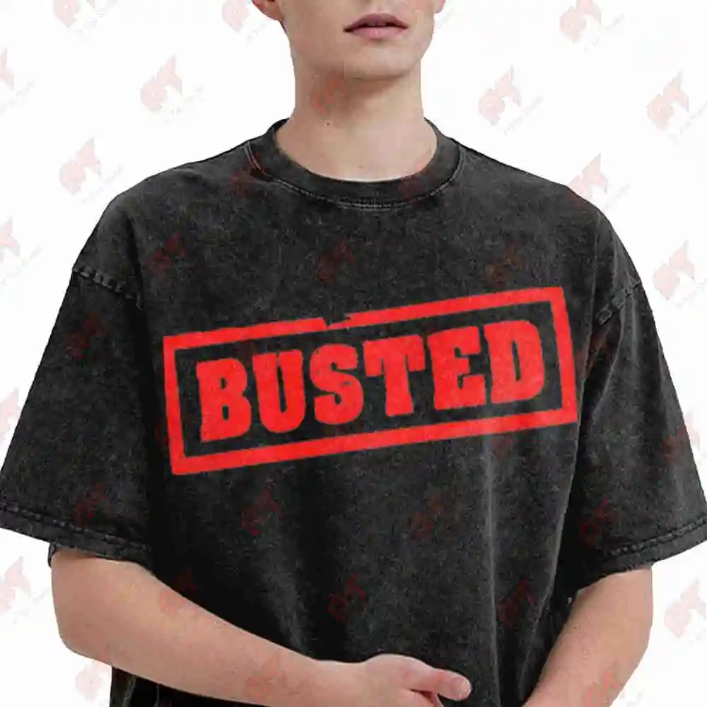 Busted Tour 2023 Pop Punk Band Vintage Washed Tee Pure Cotton T-Shirt