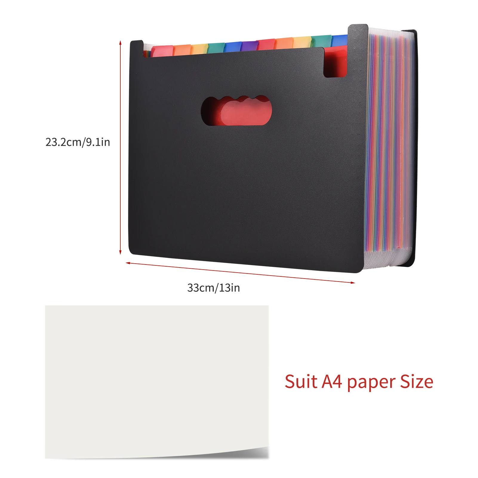 

Folder Organizer Expanding File Folder Colorful Paper Organizer Waterproof Desktop Accordion A4 Size with Paper Tags for Documen