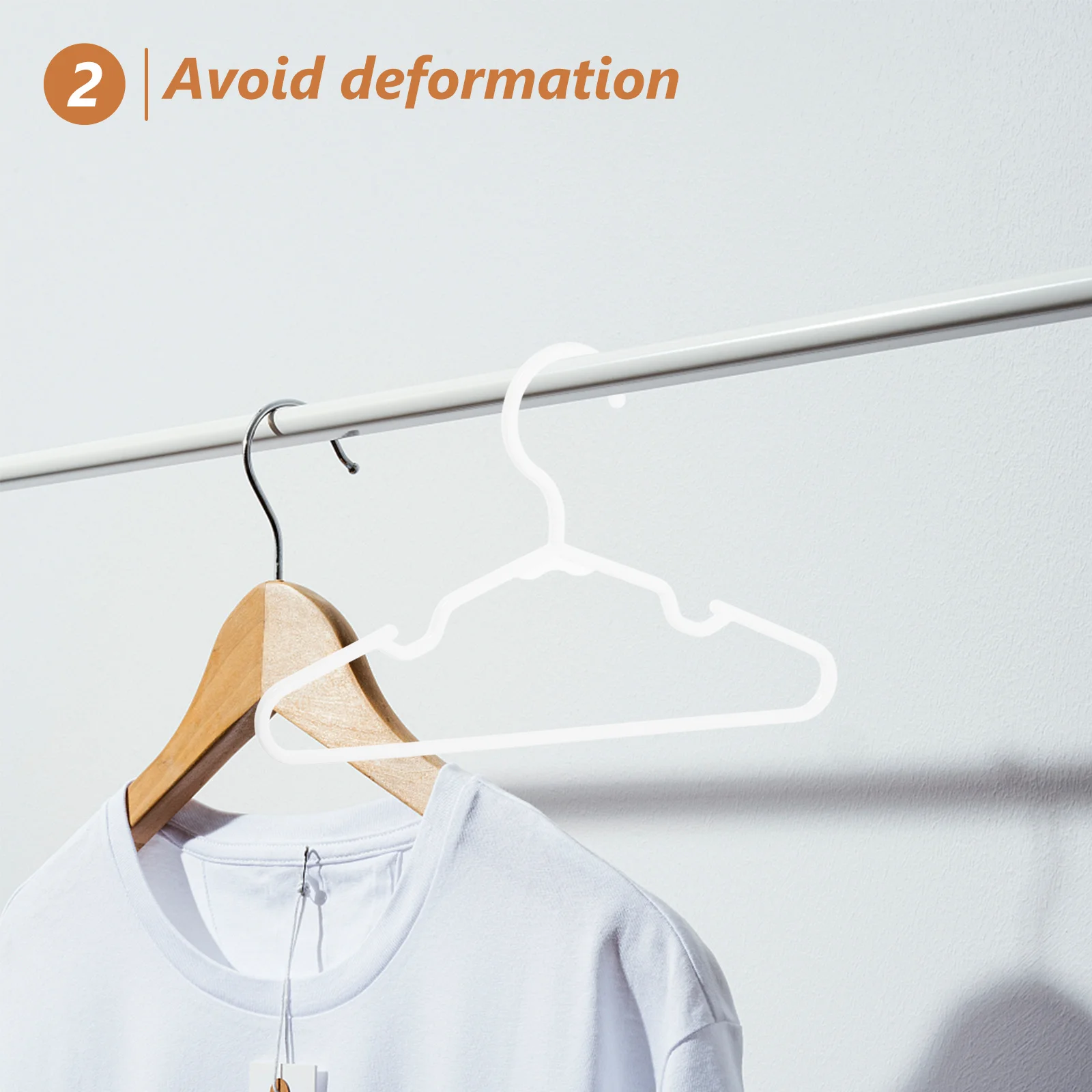 

50Pcs Non Slip Kids Hangers White Plastic Space Saving Toddler Clothes Hangers for Closet Laundry Travel Travel Accessories