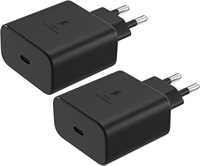 2-Pack 45W Fast Chargers: Compatible with Samsung Galaxy Ultra S25, S24, S23, S22, S21, S20 FE, S10, S9, S8, A55, A54, A53, A52,