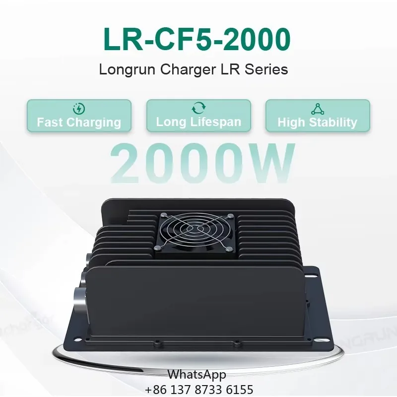

LR High Efficiency 2kW 15-500V Onboard Charger For Electric Vehicles With Active PFC IP67 93% Efficiency CAN Control