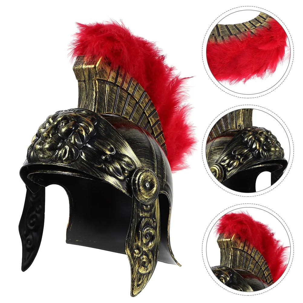 

2Pcs Roman Soldier Ancient Roman with Striking Plume Lightweight Costume Headgear for Party Cosplay Theater