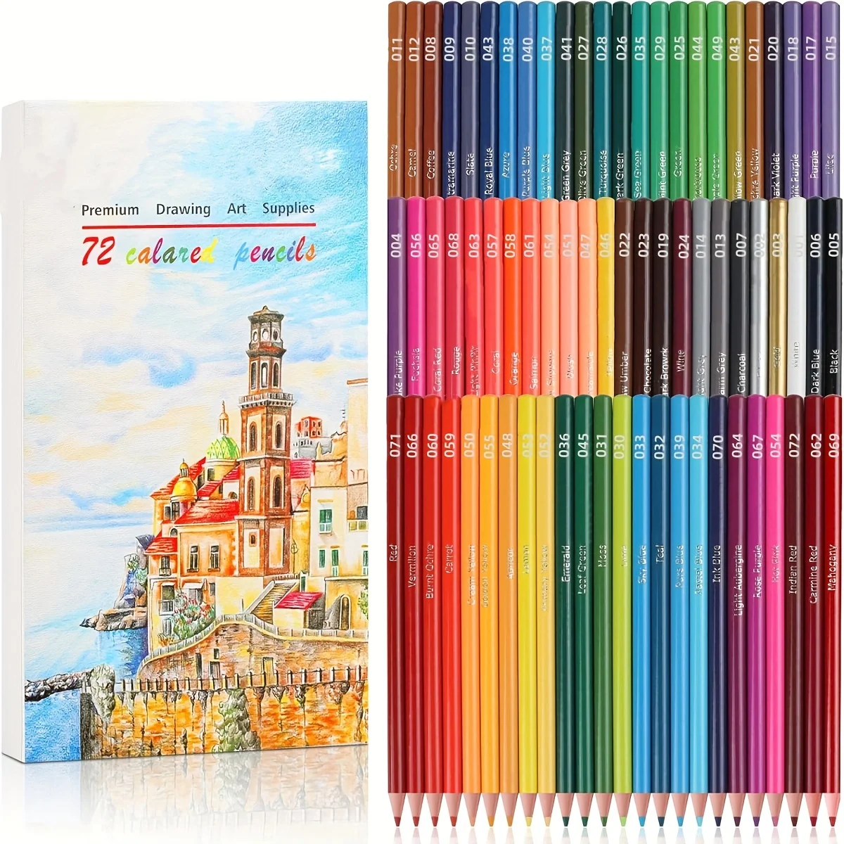 72 Buntstifte für Malbücher für Erwachsene, professionelles Buntstifte-Set, Künstlerbedarf zum Zeichnen, Malen, Skizzieren