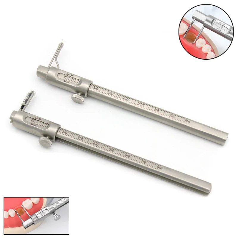 Dental Orthodontic Sliding Caliper 0-80mm Implant Measuring Gauge Scale Round Dentistry Dental Material Supplies