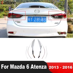 Accessories For Mazda 6 Atenza Sedan 2013 2014 2015 2016 Chrome Car Rear Tail Light Lamp Cover Trim Taillight Molding Strip