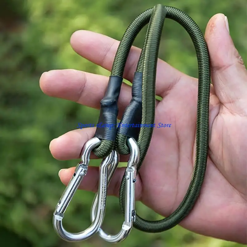 G7NF Bungee Cord Elastic Tie Strap String with Carabiner Hook Strong Elastic Rope