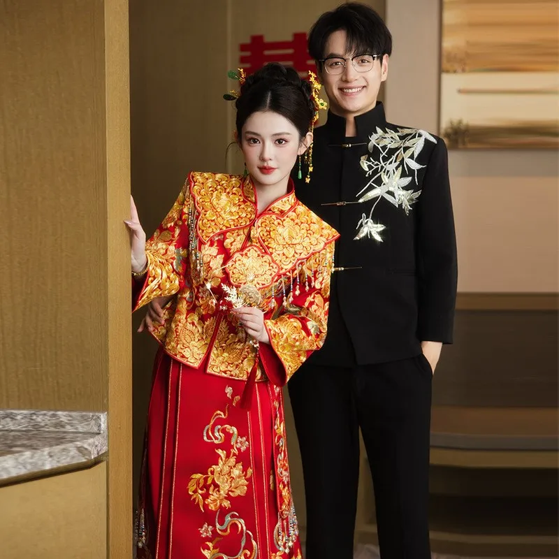 

The new style of Chinese wedding dress Longfeng Gua is a must-wear for women