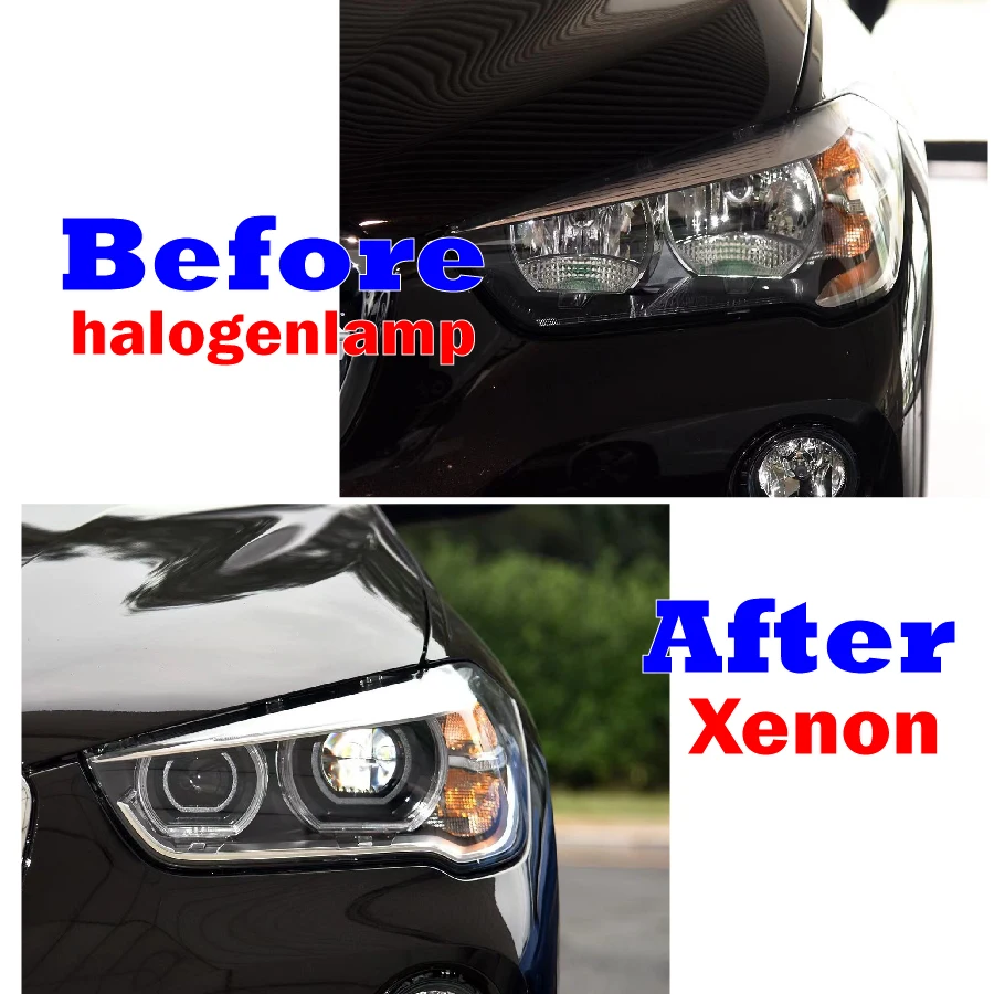 Car Light for BMW X1 F48 F49 LED Headlight 2016-2019 Bi Xenon Lens HID Fog Light  Angel Eye Car Accessory