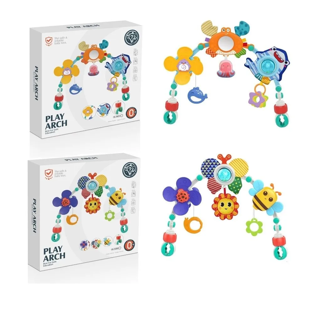 High Quality Colorful Bedbell Toy Arch Crib Multi-purpose Bed Clip Hanging Toys Foldable Stroller Toy