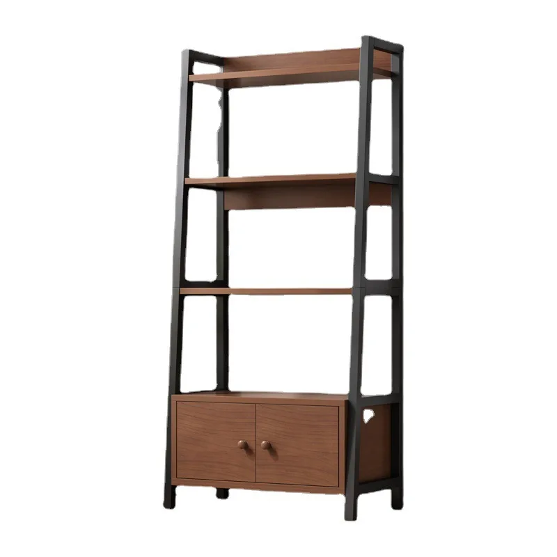 Multi-layer floor-to-ceiling household storage rack, simple wrought iron living room wall locker