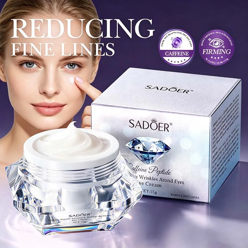 SADOER Caffeine Peptide Eye Cream Anti-aging Anti Wrinkles Firming Eye Area Delicate Smooth Anti-Aging Hydrating Eye Care Cream