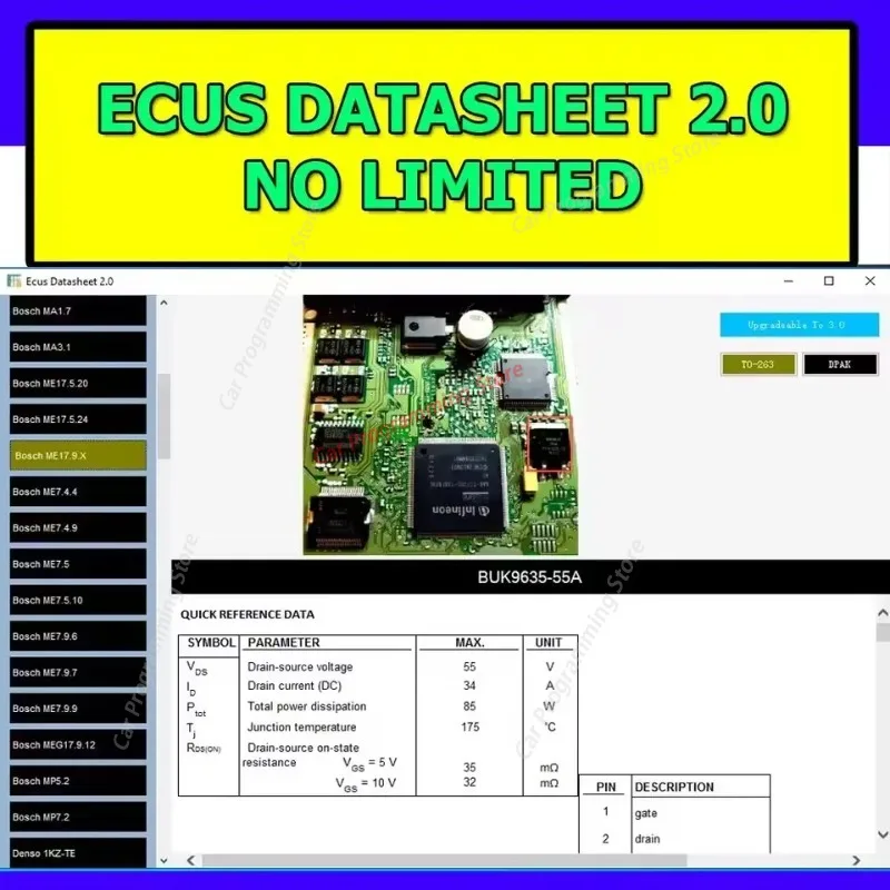 Car tools ECU Repair Software ECU Datasheet 2.0 PCB Circuit Diagrams Electronic ECU Pinout Connection Boot Software Collection