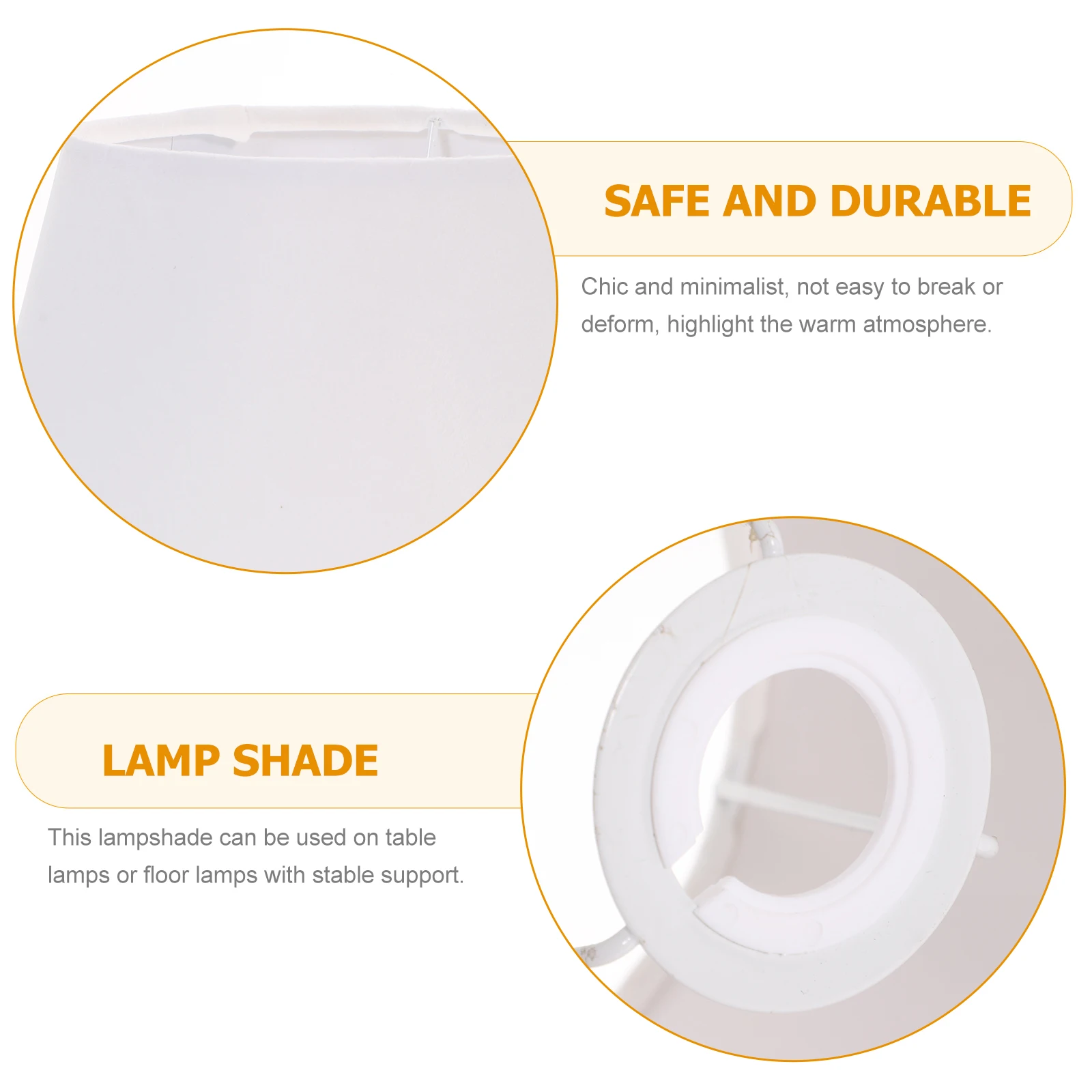 

Modern Cloth Lampshade Durable Lightweight Metal Table Lamp Shade Bedside Light Cover Warm Atmosphere Minimalist