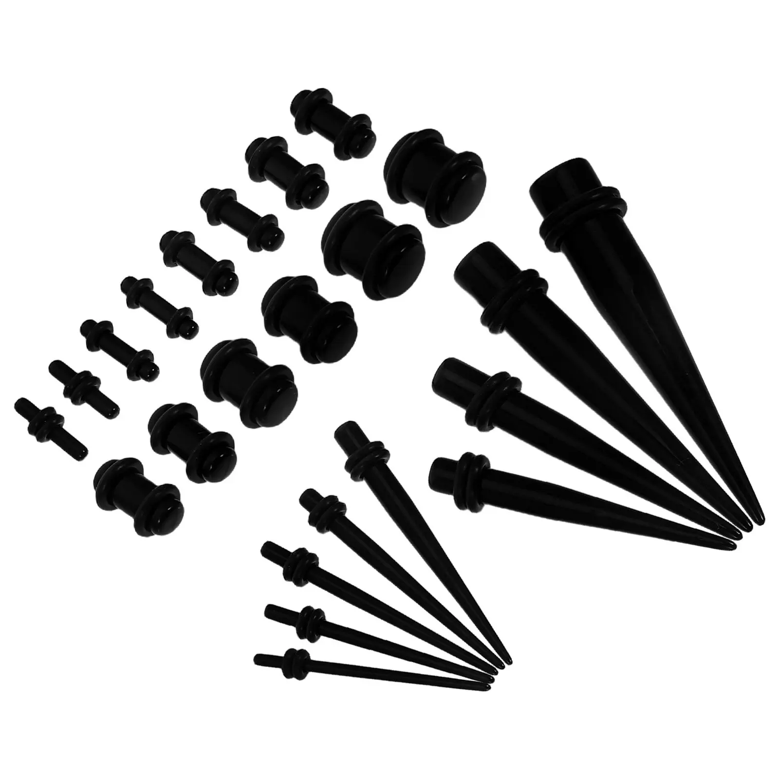 23Pcs Acrylic Ear Expansion Plugs Ear Stretchers Safe Body Jewelry Comfortable for Birthday Party Wedding Club