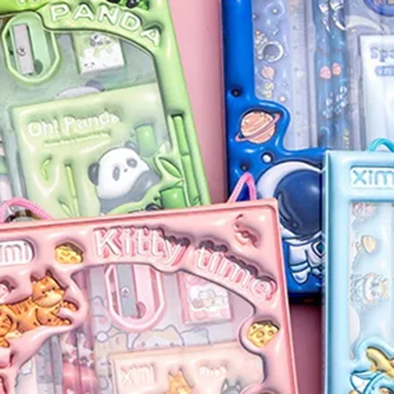 1Pcs School Supplies for Kids, 3D Cartoon 6 Piece Gift Pack, Learning Assortment