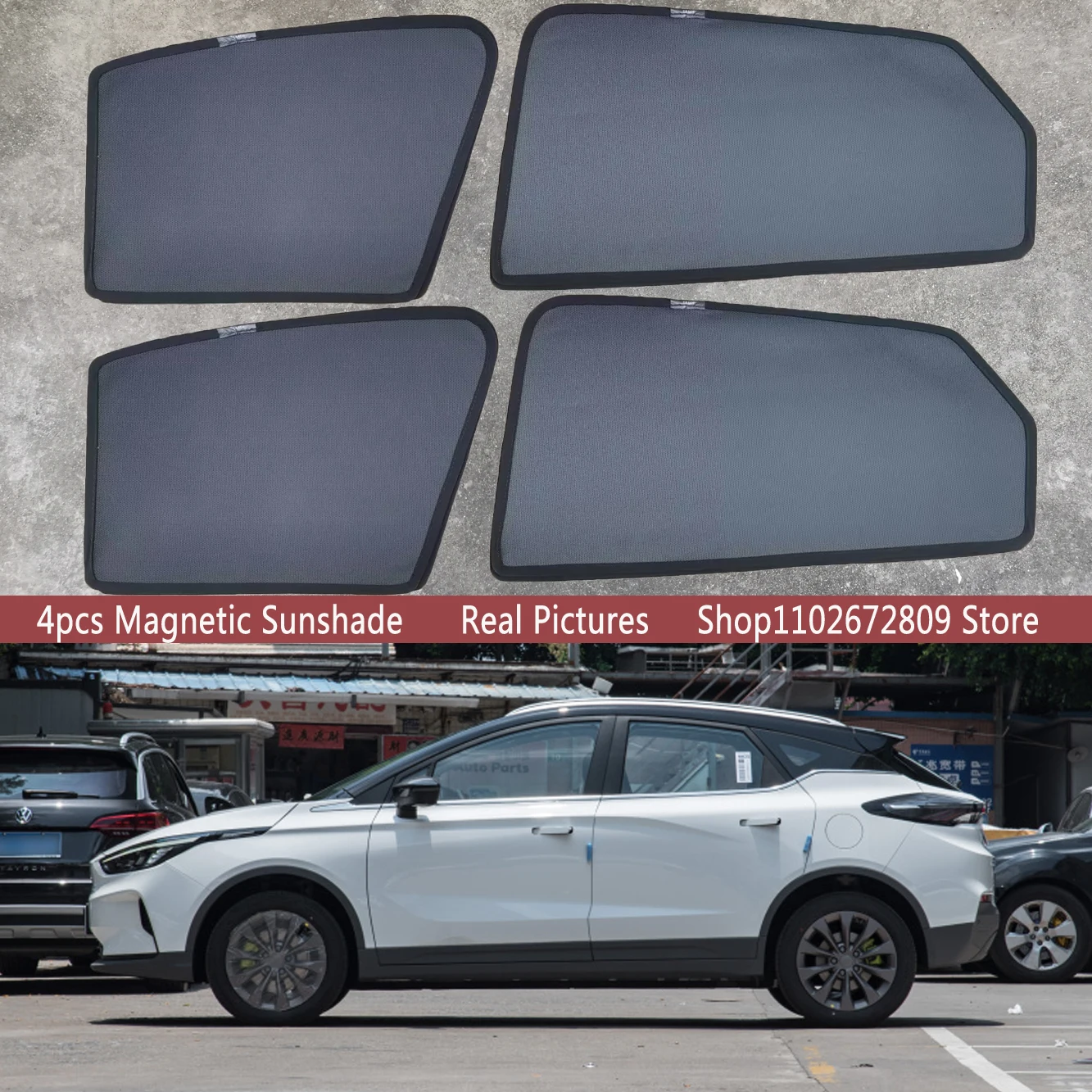 

Magnetic Car Sunshade Shield Windshield Frame Curtain Sun Shades For Geely Geometry C GE13 EV 2020 - 2024 2023 2022 Accessories