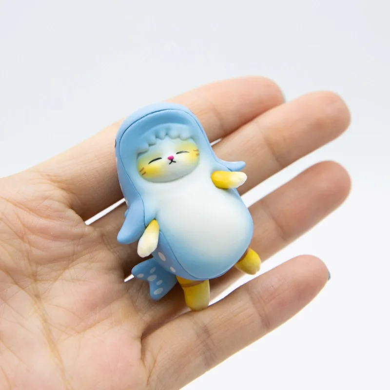 Japan Echte QUALIA Mofusand Blind Box Speelgoed Leuke Haai Kat Gashapon Speelgoed Action Figure Speelgoed Voor Fans Kinderen Kerstcadeau