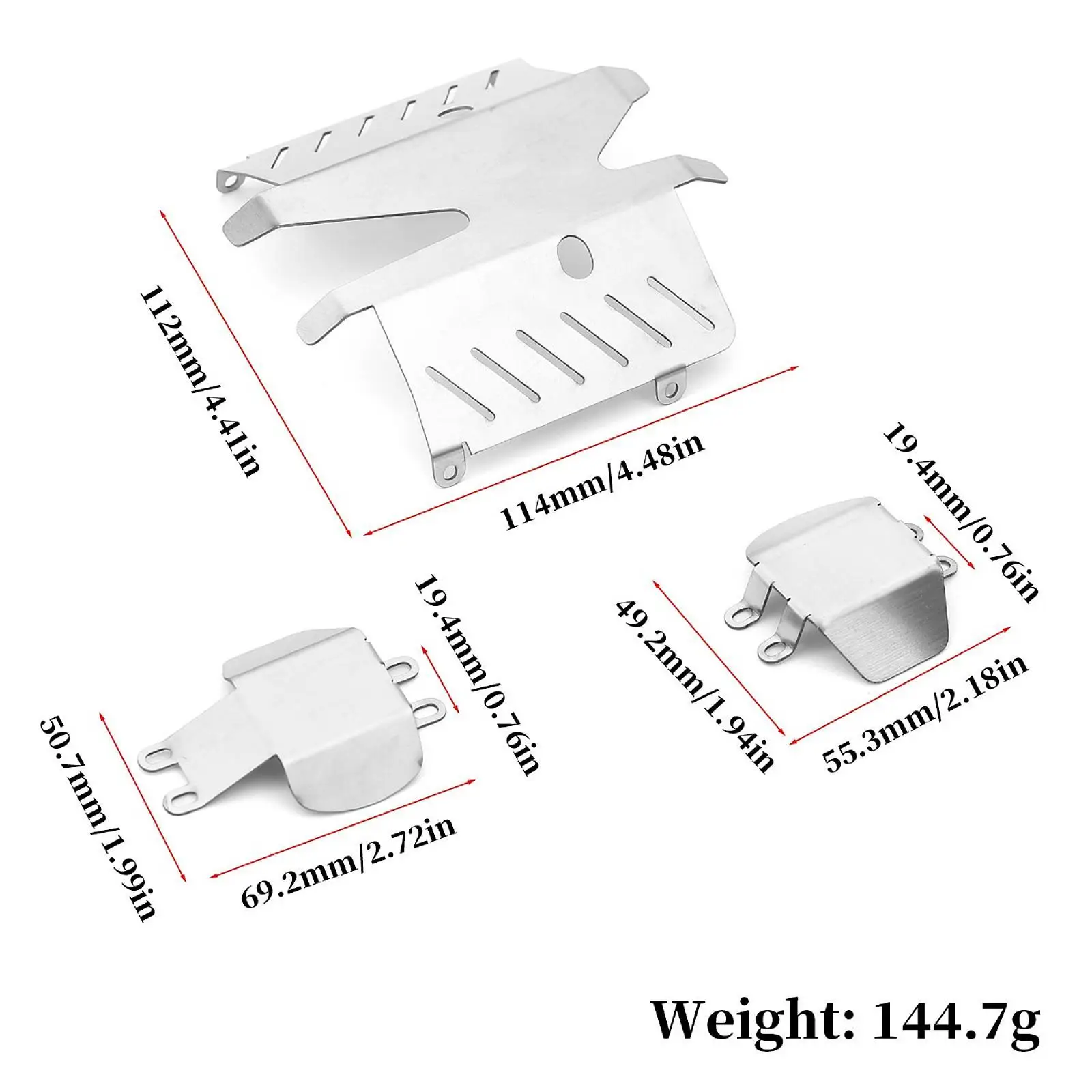 3 unidades de placa antiderrapante resistente completa para acessórios cc02 carro hobby