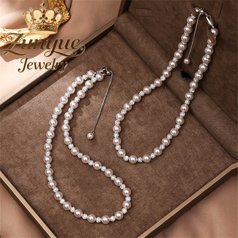 

Жемчужное ожерелье, легкий роскошный и нишевый аксессуар на ключицу, высококачественный женский аксессуар для ожерелья из бисера со звездами, изысканный