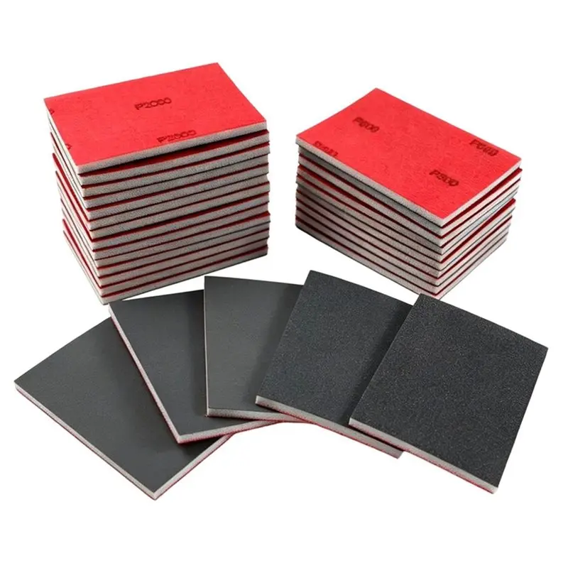 

B97A-Wet& Dry Sanding Sponge Assortment 30PCS 80-3000 Grit Sandpaper Pads For Wood, Metal Auto,Furniture Polishing