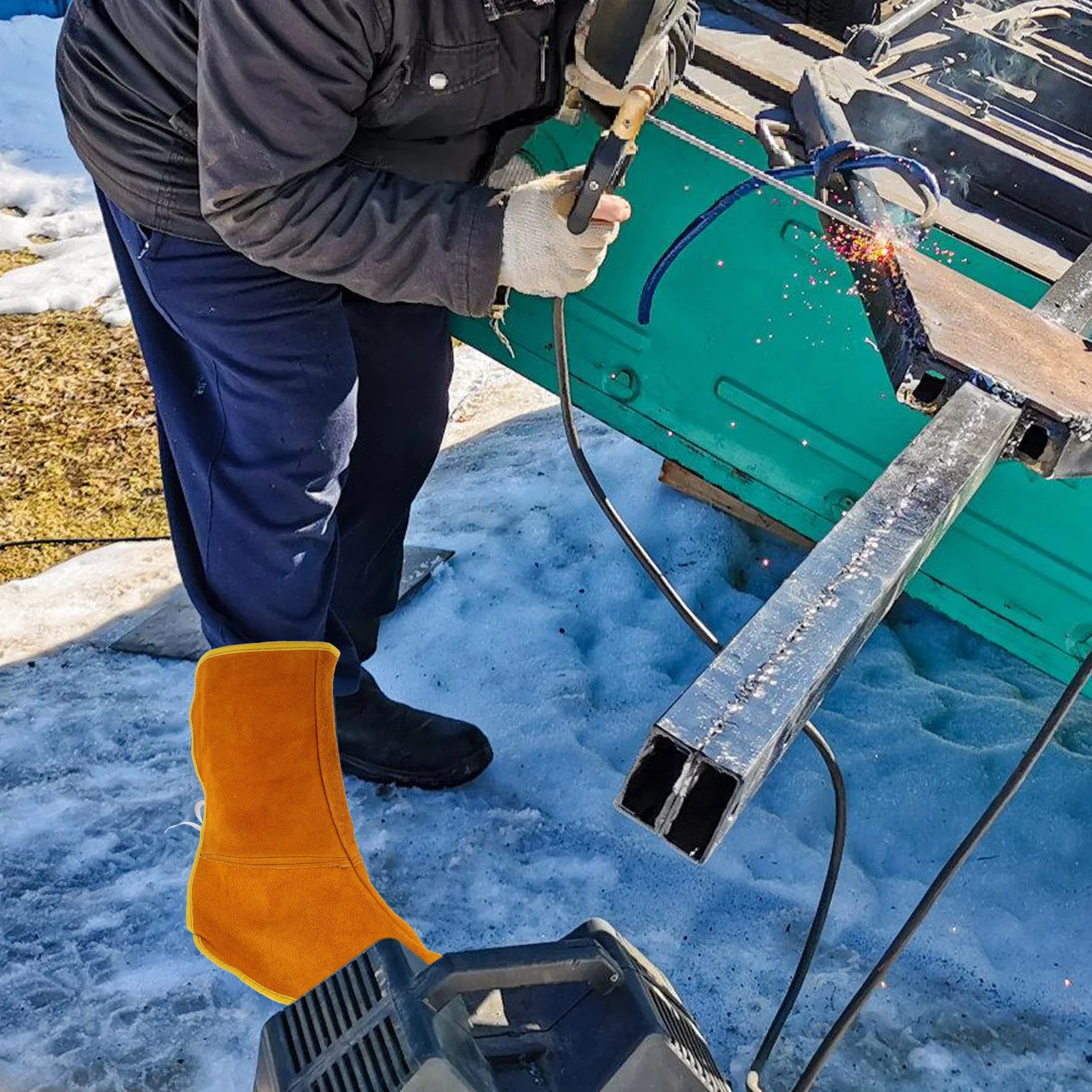 

2pcs Welding Spats Welder Shoe Protectors Reusable Breathable Insulated Boot Covers Lightweight Protective