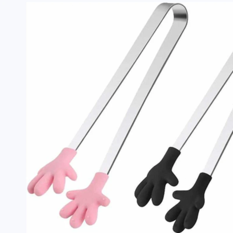 8Pcs per Pack Colorful Silicone Stainless Steel Mini Pliers, Small Snack Clip, Cake Clip, Small Hand Clip, Kitchen Tool