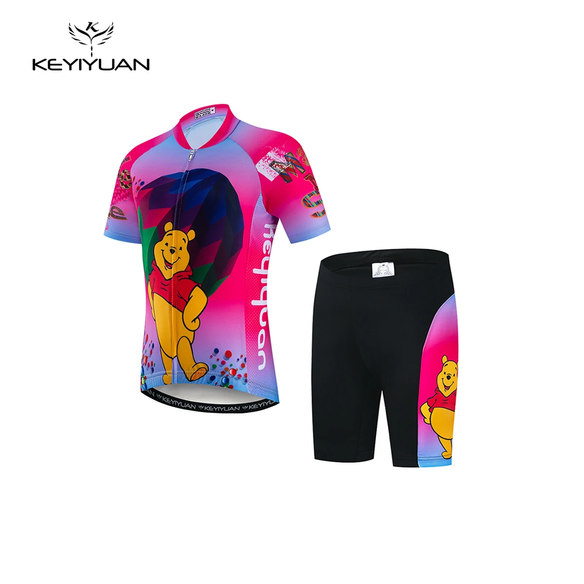 KEYIYUAN 2024 Child Cycling Jersey Suit Boy Girl Short Sleeve Bike Serve Summer Road Bicycle Sports Clothing Equipacion Ciclismo