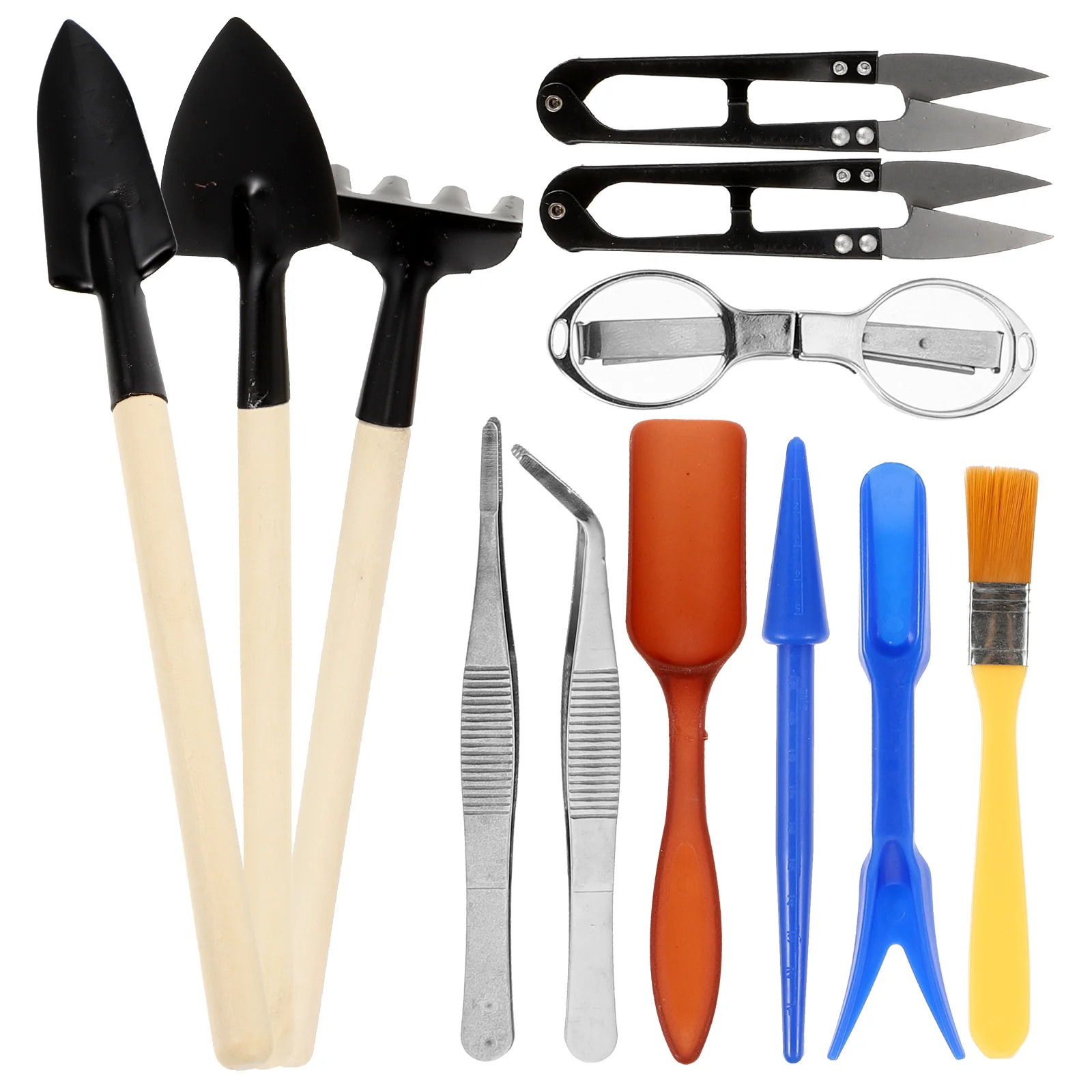 

1 set 1 Of Garden Tool Set Small Shovels Tools For Transplanting Cultivation Durable Wooden Metal Hand Tools Soil Loosening Mini