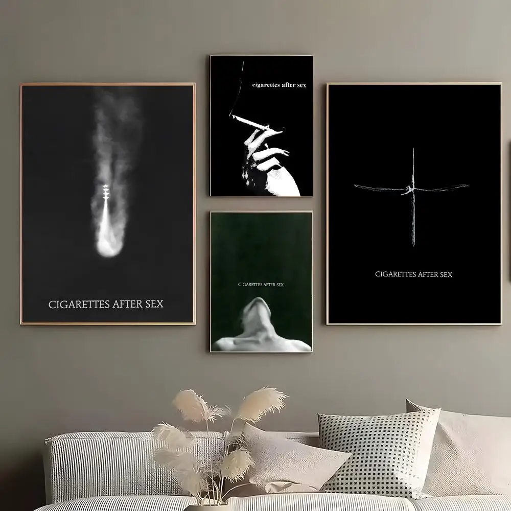 Póster artístico de la banda Soft Rock Band-Cigarettes After Sex, impresión artística para pared, ideal para dormitorio, sala de estar, estudio, oficina, decoración del hogar