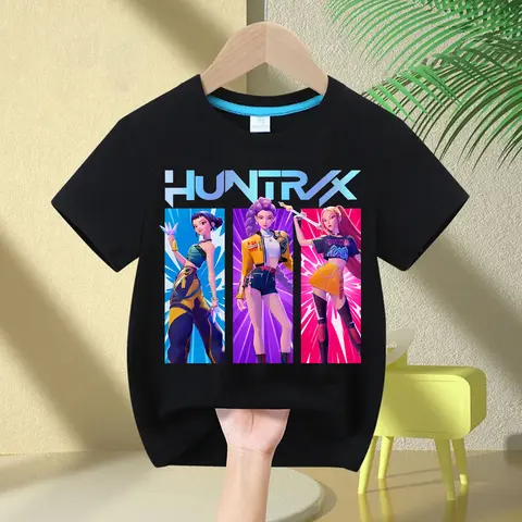 2025 Heta Filmer Mjuk Bomull Baby Flickor T-shirt Barnkläder KPop Demon Hunters Fans Presenter Barnkläder Mode Casual Toppar 10 best sales tröja för babyflicka - №9