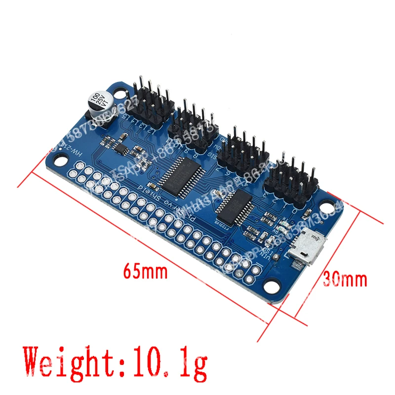 driver-servo-hat-per-raspberry-pi-con-uscita-pwm-precisa-16-canali-interfaccia-i2c-a-12-bit-compatibile-con-raspberry-pi-zero-zero-w-3b