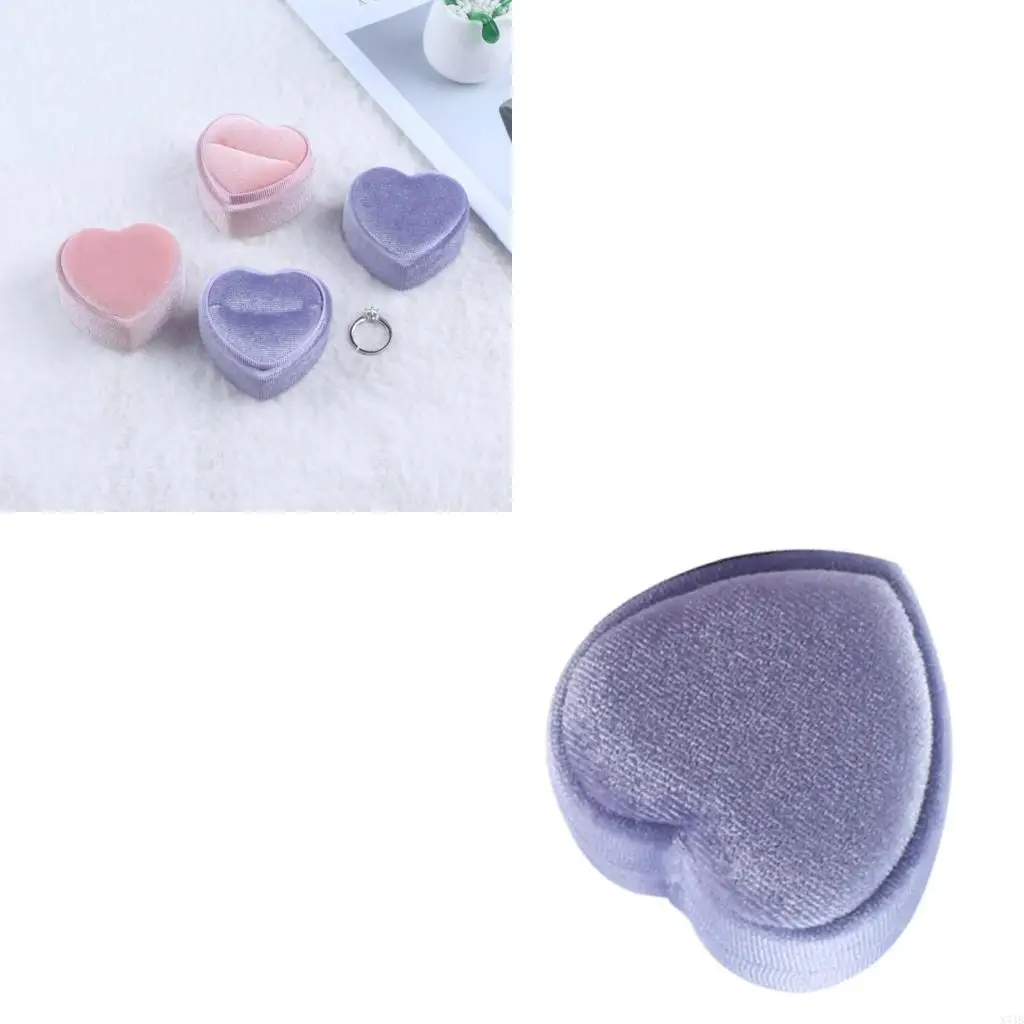 

Мягкие внутренние кольца в форме сердца, удобная коробка для колец, контейнер для предложения руки и сердца