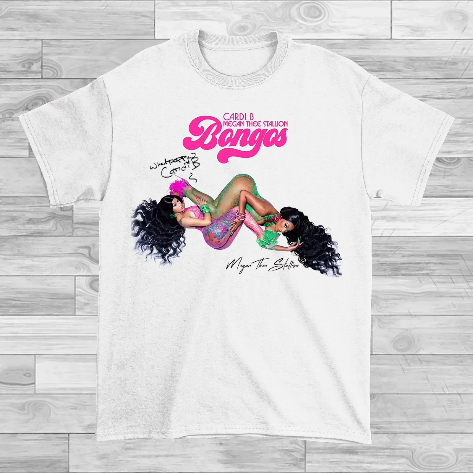 جديد Bongos Cardi B Megan Thee Stallion لمحبي S 2345XL أبيض تي شيرت GC110