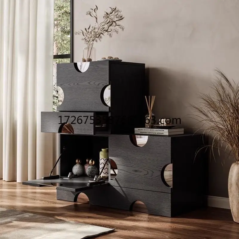 

Living room antique home solid wood chest French retro Carmen storage bedroom combination TV cabinet home