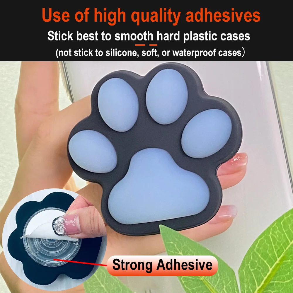 Simpatico supporto pieghevole per telefono tascabile con presa Tok Cat's Clawr Grip per IPhone 15 14 13 Pro Max Staffa di supporto per anello da dito