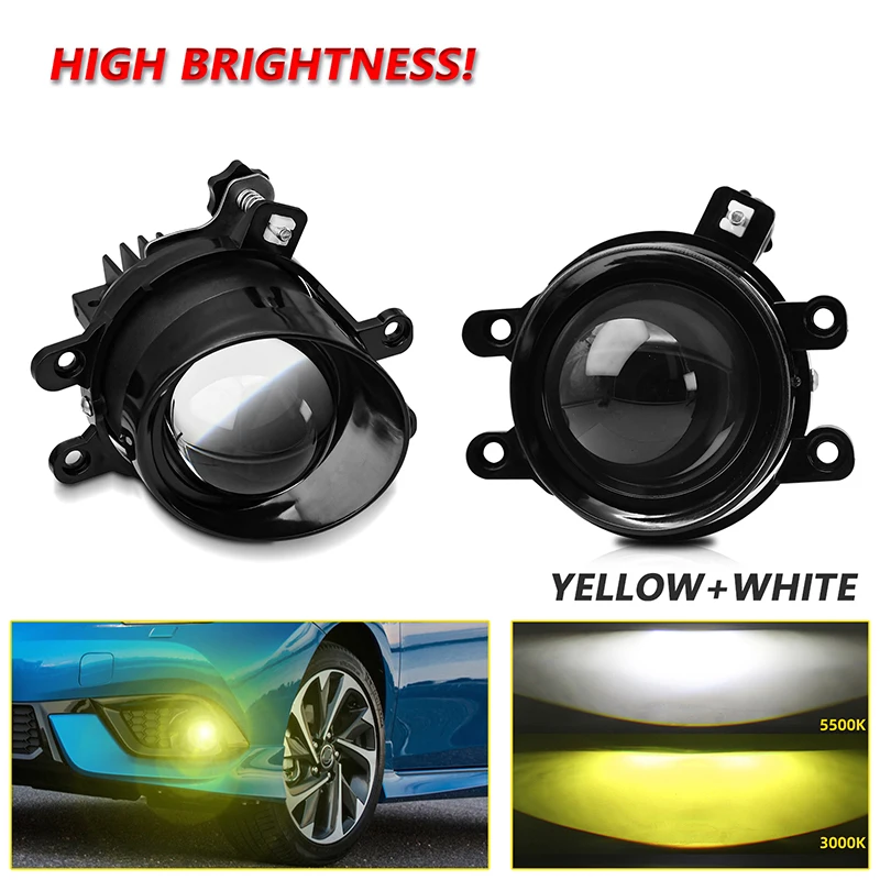 

3Inch Bi-led Fog Lights Hb3 H8 9005 Super Bright Led Projector Laser Lens Fog Lamp Bi Lens H11 Led Headlight Bulb Universal 2pcs