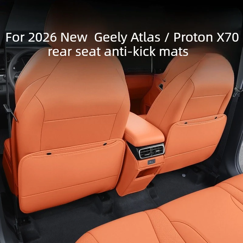 Rear Seat Anti-Kick Mats, Car Interior Protector Accessories for 2026 New Geely Atlas / Proton X70