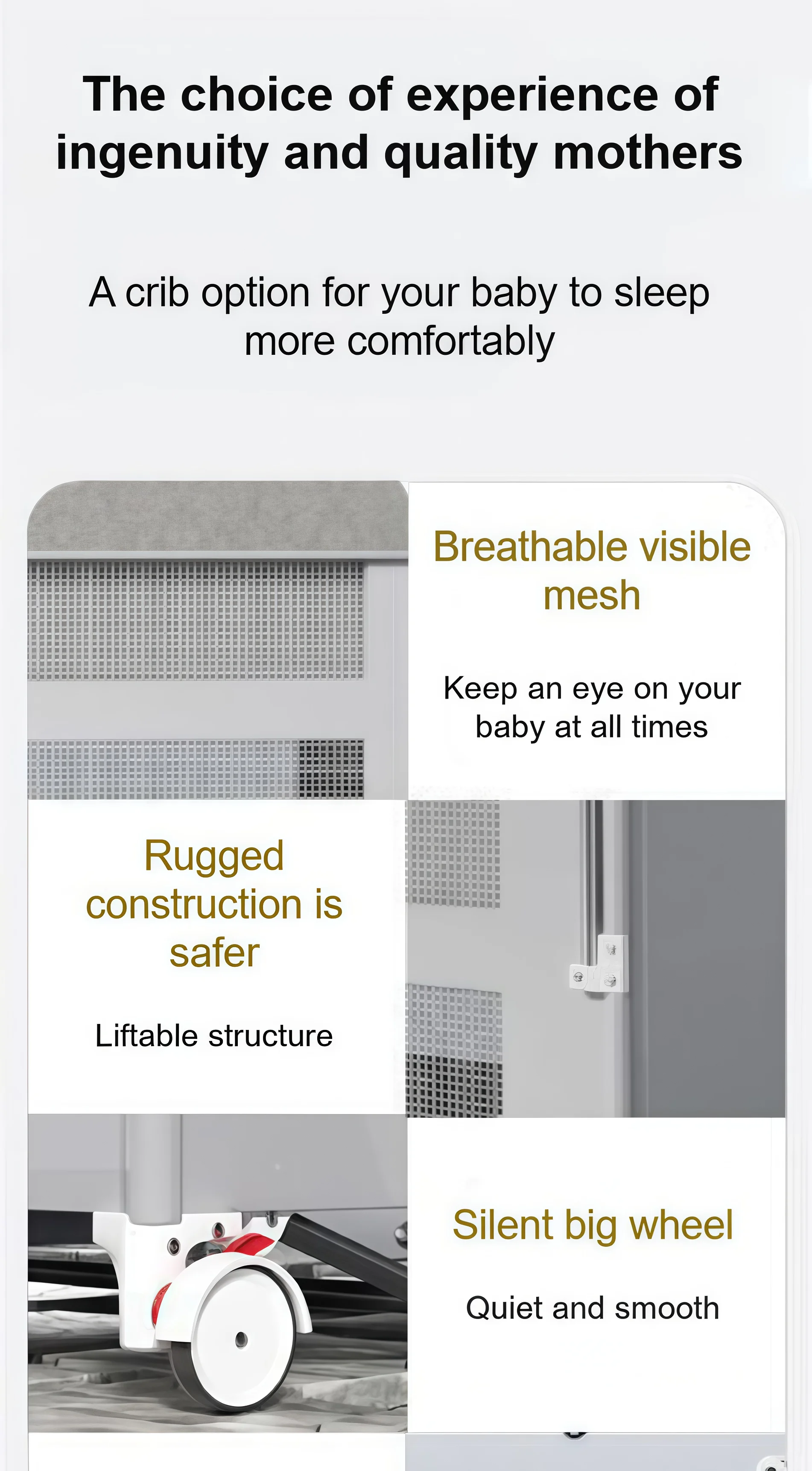 سرير أطفال سرير أطفال سرير أطفال قابل للطي مهد أطفال للطفل سرير أطفال قابل للتحويل سرير أطفال حديثي الولادة بجانب السرير النائم