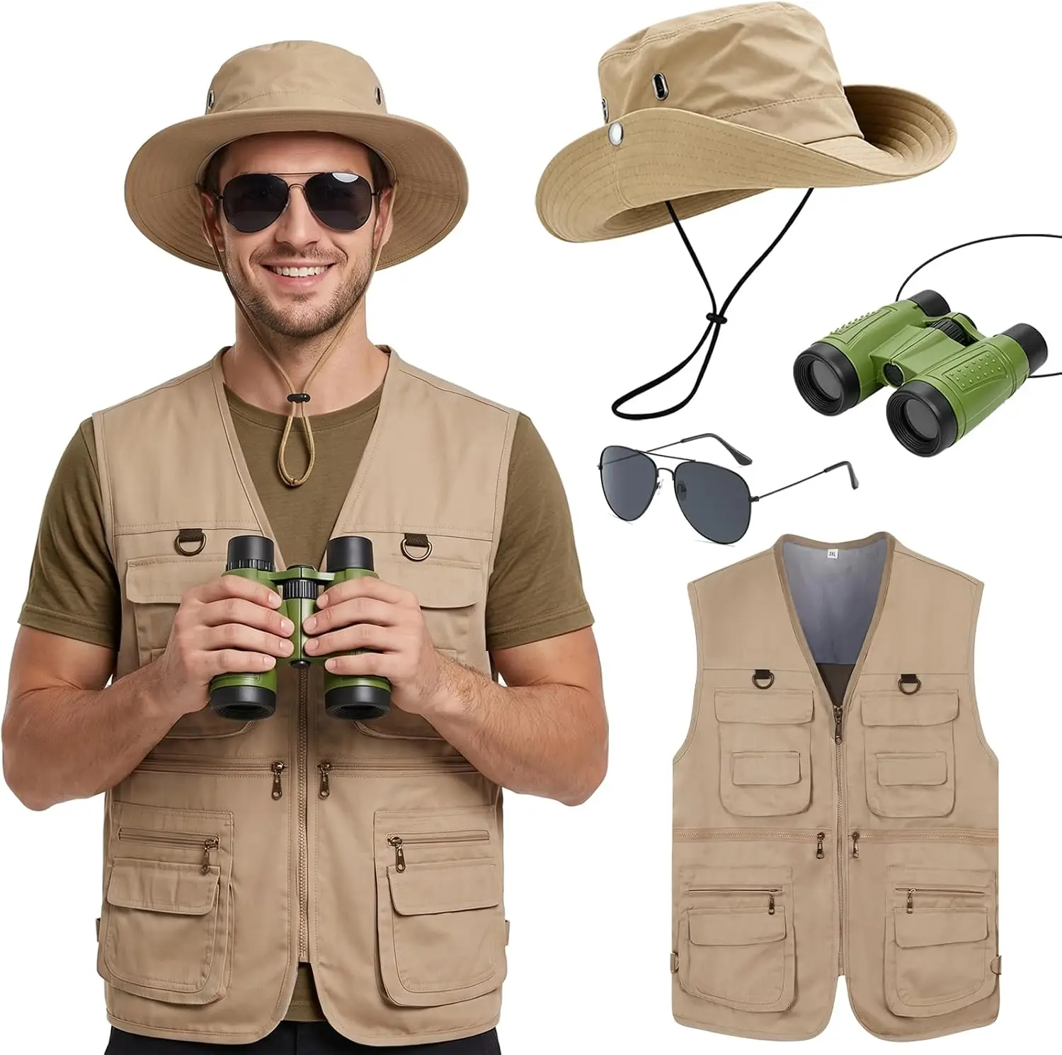 Zoo Outdoor Adventure Set - Set Costume Safari da Uomo 4