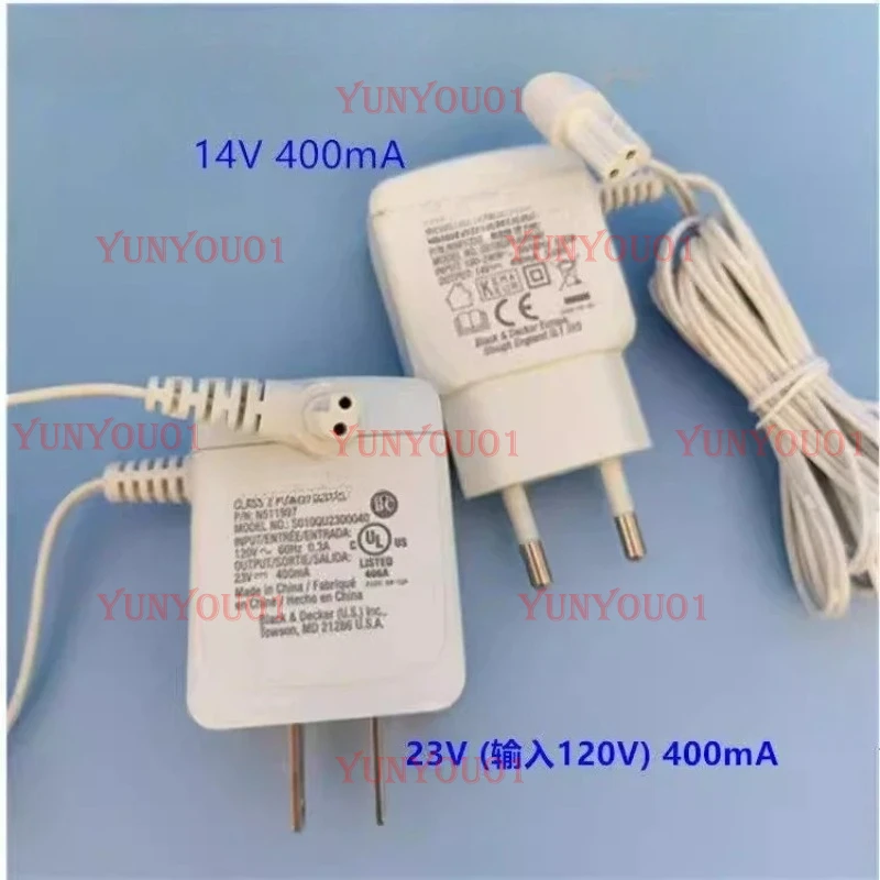 Suitable for BLACK DECKER Vacuum Cleaner Power Adapter 14V 23V 400mA