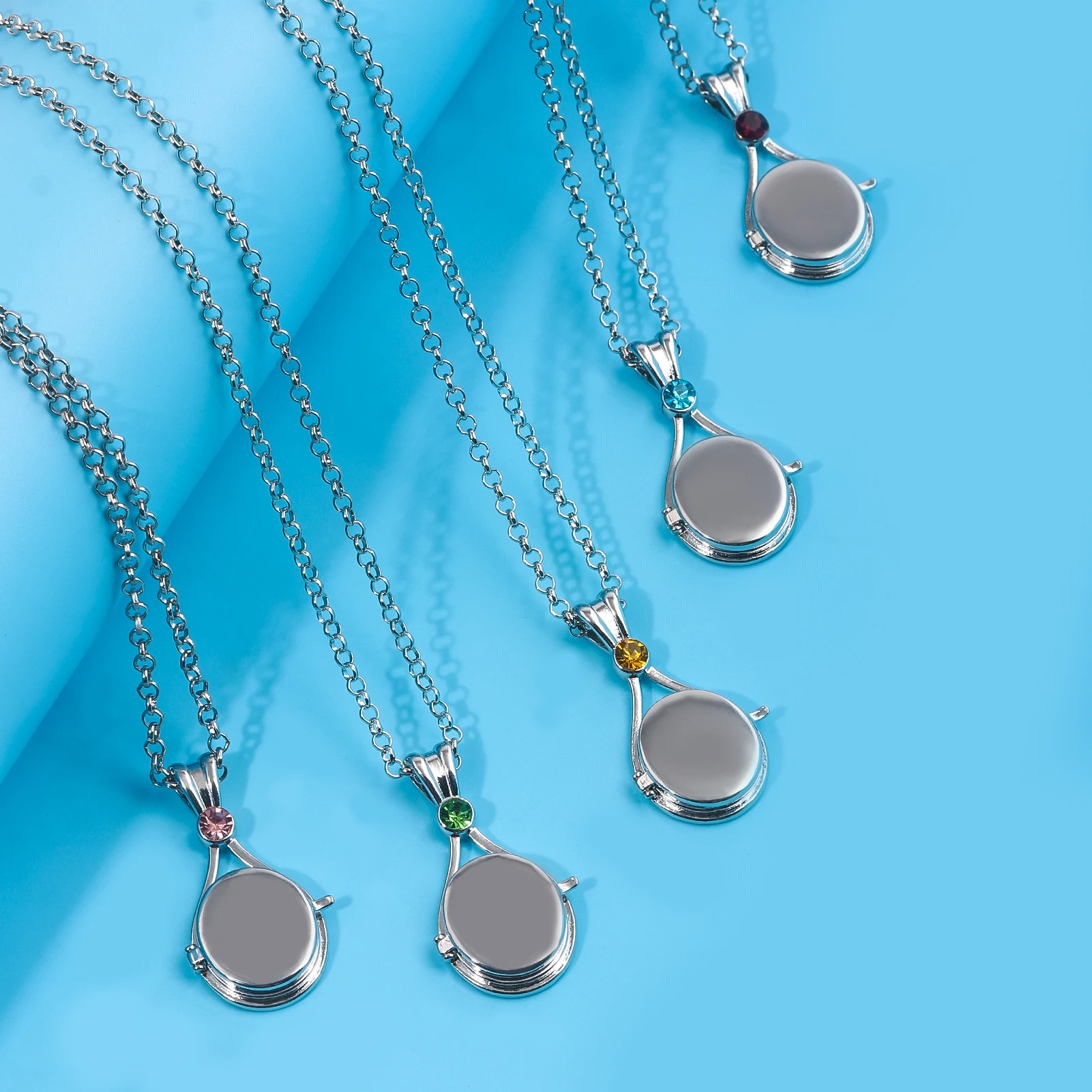 H2o Openable Metal Shell Pendant Necklace Silver Color with Crystal Mermaid Tv Movies Jewelry for Women Girls Cute Necklaces image 4