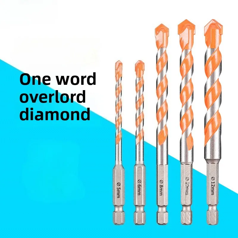 

1Pcs High-Hardness Drill Bit Double-Edged Flat-Shank Drilling Bits Full-Ceramic Twist Drill Bit for Drilling Holes Brick Walls