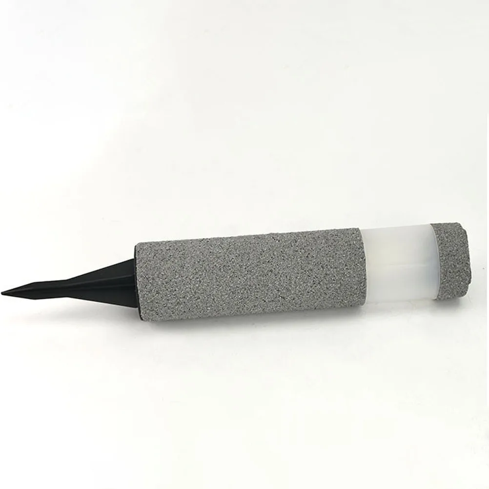 

Solar Lawn Lamp Dark Grey Environmentally Friendly Outdoor Ground Lighting Tool Cylindrical Solar Light for Garden